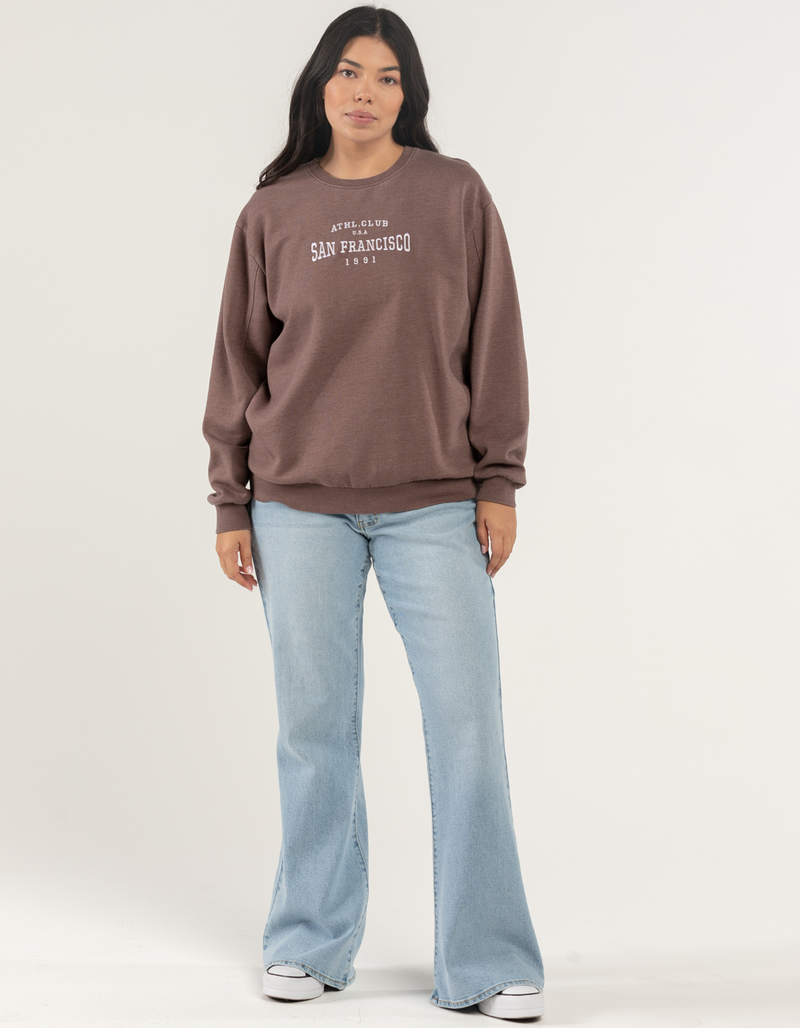 FULL TILT San Francisco Embroidered Womens Crewneck Sweatshirt image number 1