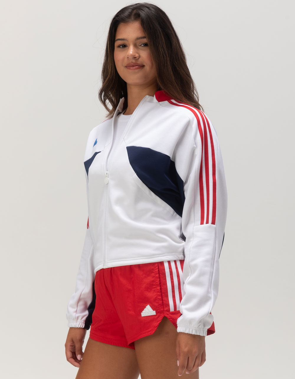 海外【ADIDAS】 Tiro Cut 3-Stripes Womens Zip-Up Jacket ADIDAS Tiro Cut 3-Stripes Womens Zip-Up Jacket - WHITE COMBO