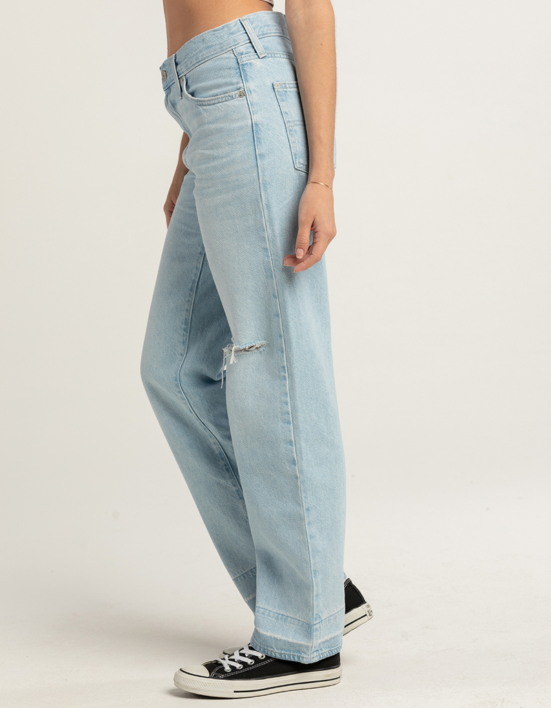 LEVI'S 94 Baggy Womens Jeans - Light Indigo Destructed image number 2