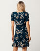 IVY & MAIN Floral Ruffle Wrap Dress image number 3