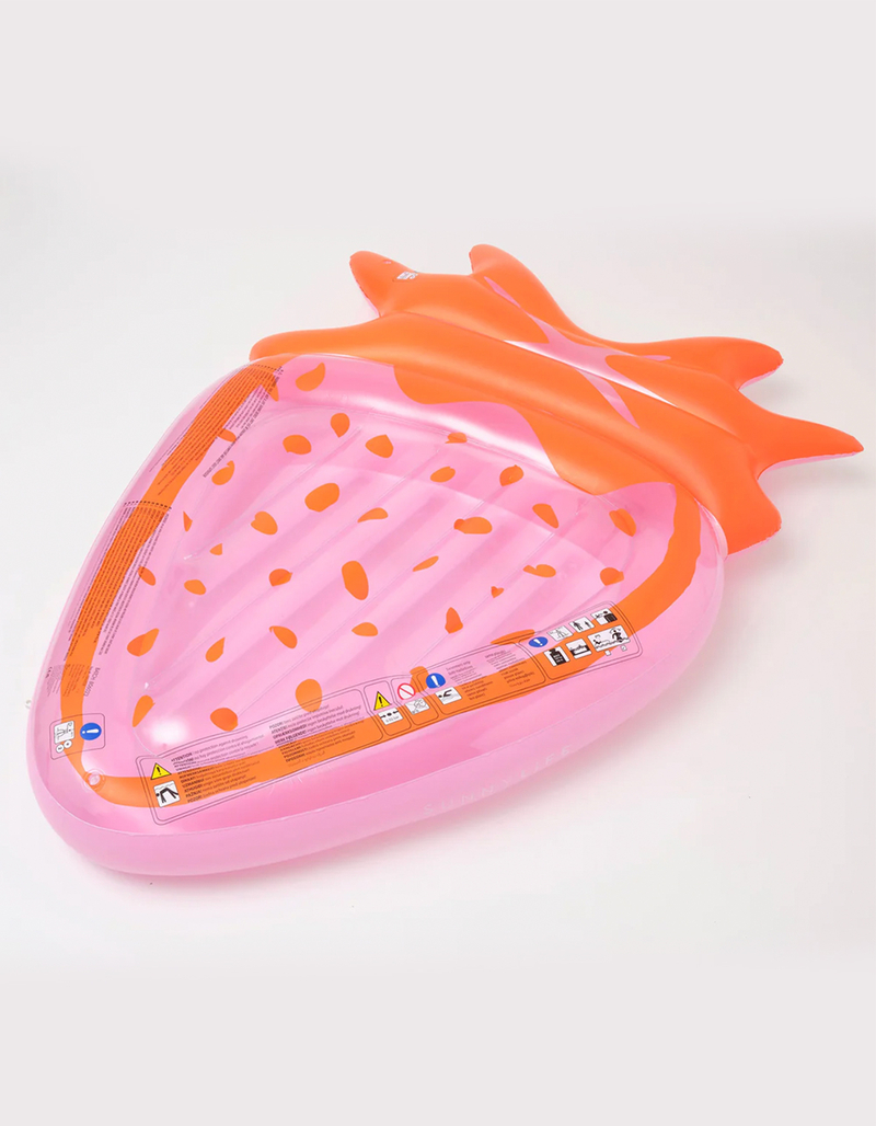 SUNNYLIFE Strawberry Luxe Lie-On Pool Float image number 0