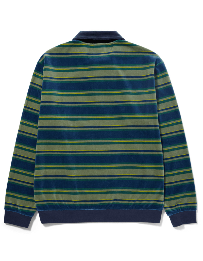 HUF Kramer Mens Long Sleeve Velour Shirt image number 2