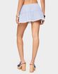 EDIKTED Dora Striped Linen Look Mini Skirt image number 3