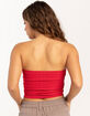 FULL TILT Seamless Lurex Womens Rib Tube Top image number 5
