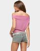 EDIKTED Nolah Metallic Off Shoulder Top image number 3