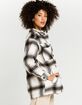 LOVE TREE Plaid Sherpa Womens Jacket image number 2