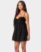 EDIKTED Bonny Lace Trim Cotton Mini Dress image number 3