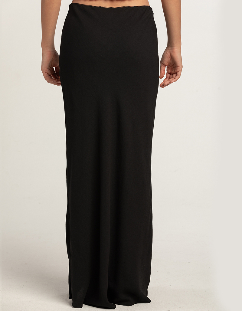 COTTON CANDY LA Womens Linen Maxi Skirt image number 3