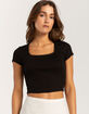 HEART & HIPS Trim Neck Womens Tee image number 1