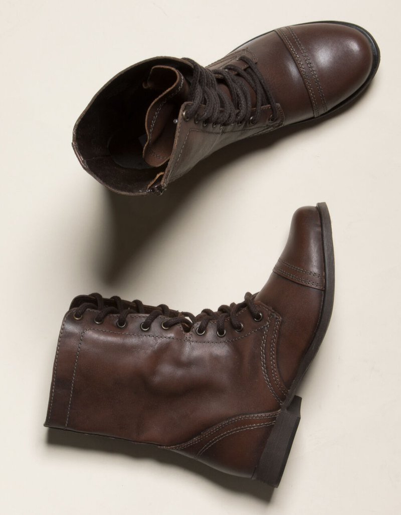 STEVE MADDEN Troopa Lace Up Womens Combat Boots image number 1