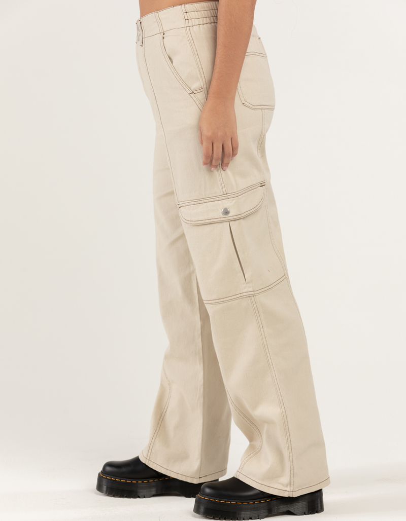 RSQ Womens Smock Waist Loose Cargo Pants image number 7