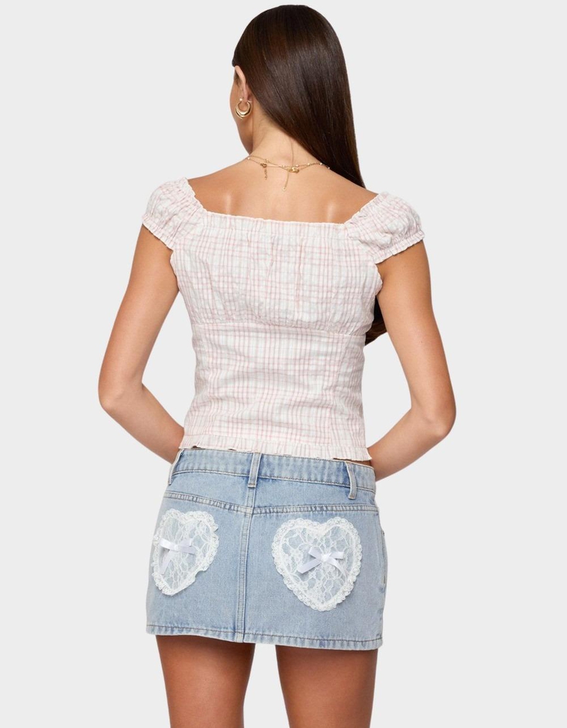 EDIKTED Dolsy Plaid Button Up Top image number 1