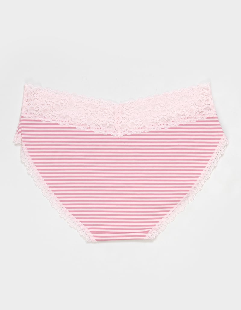 FULL TILT Stretch Cotton Lace Trim Hipster Panties image number 1