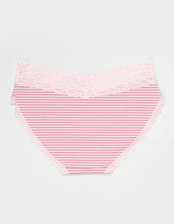 FULL TILT Stretch Cotton Lace Trim Hipster Panties Alternative Image