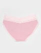 FULL TILT Stretch Cotton Lace Trim Hipster Panties image number 2