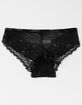 FULL TILT Lace Hipster Black Panties image number 1