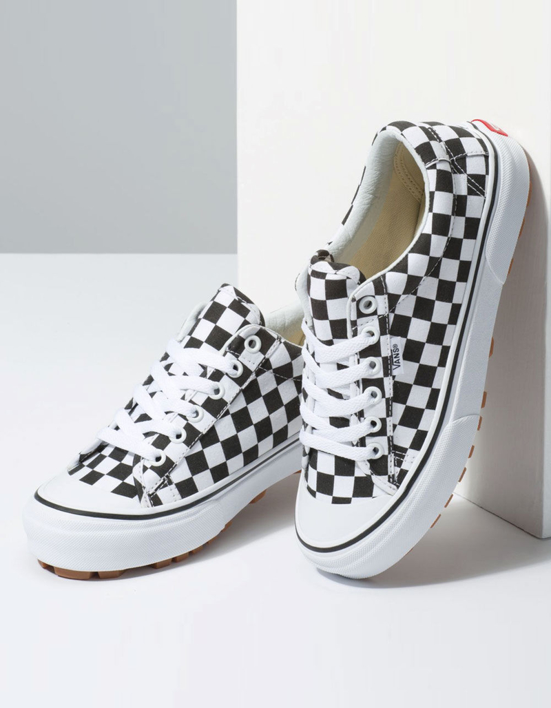 VANS Style 29 Checkerboard & True White Womens Shoes image number 3