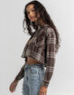 RSQ Womens Crop Flannel Shirt image number 2