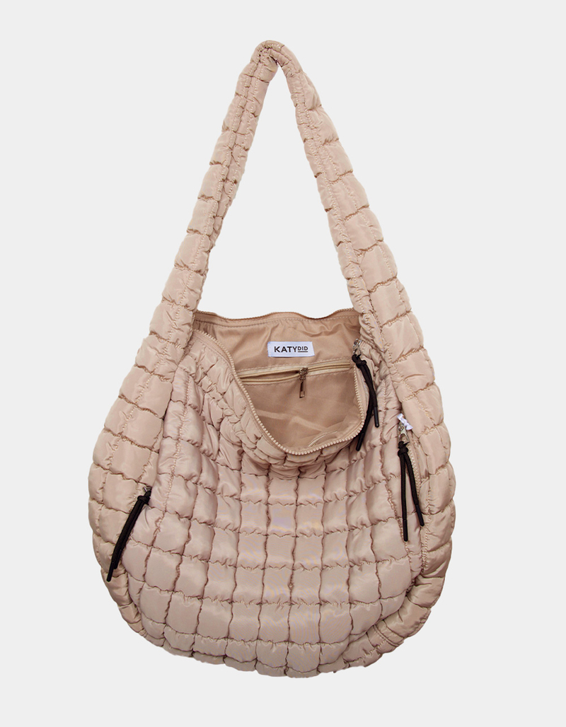 KATYDID Oversized Quilted Hobo Tote Bag image number 1
