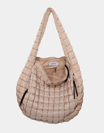 KATYDID Oversized Quilted Hobo Tote Bag Alternative Image