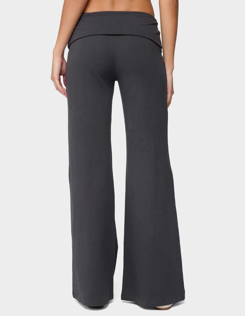 EDIKTED Wide Leg Foldover Pants image number 2