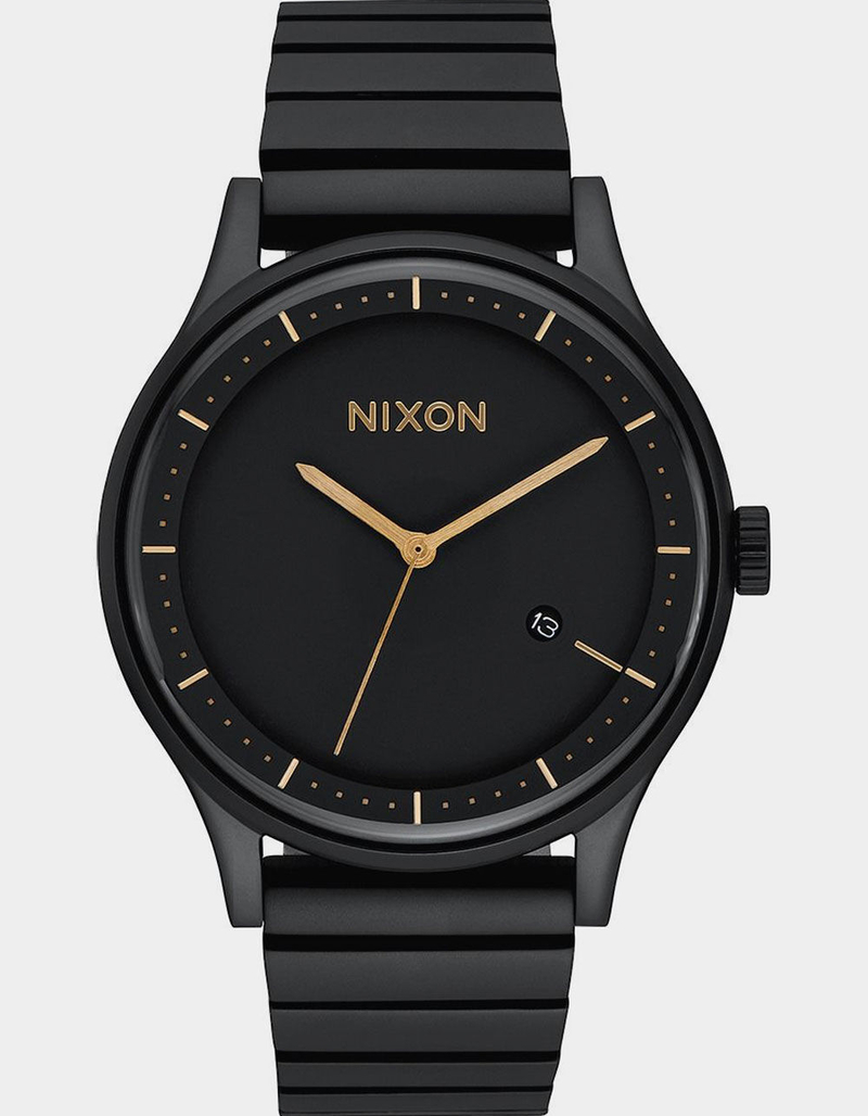 NIXON Station Matte Black & Gold Watch image number 0