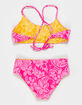 DAMSEL Texture Reversible Girls Bralette Bikini Set image number 3
