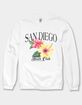 SAN DIEGO Hibiscus Beach Club Unisex Crewneck Sweatshirt image number 1