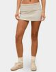 EDIKTED Nayel Fleece Foldover Mini Skirt image number 2