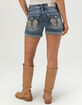 MISS ME Raven Wing Womens Denim Shorts image number 2