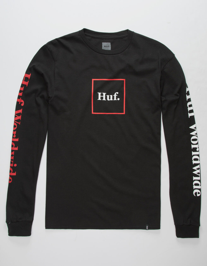 HUF Domestic Black & Red Mens T-Shirt image number 0