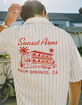 RSQ Mens Graphic Stripe Crop Button Up Shirt image number 1