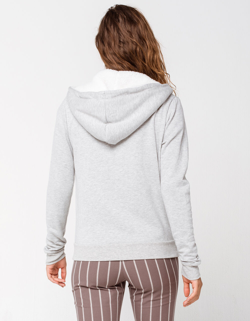 SKY AND SPARROW Zip Up Cozy Heather Gray Womens Hoodie image number 2