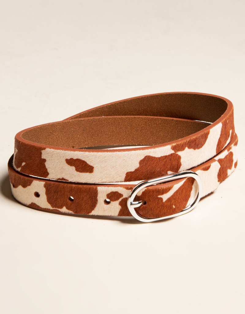 Cow Print Womens Belt image number 0