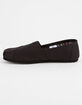 TOMS Black On Black Canvas Womens Classic Slip-Ons image number 4