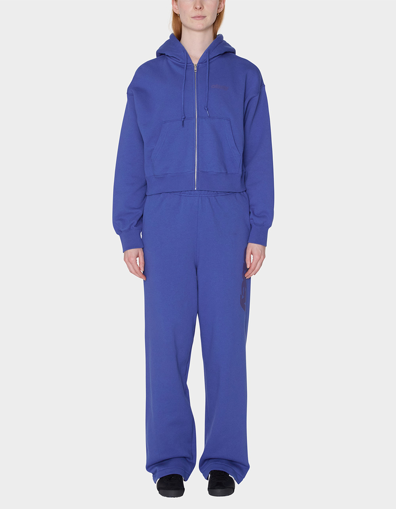 OBEY League Cropped Womens Zip Hoodie image number 1