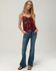 MADDEN GIRL Embellished Womens Babydoll Top image number 5
