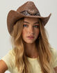 Heart Band Womens Straw Cowboy Hat image number 2