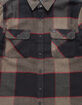 BRIXTON Bowery Charcoal Mens Flannel Shirt image number 2