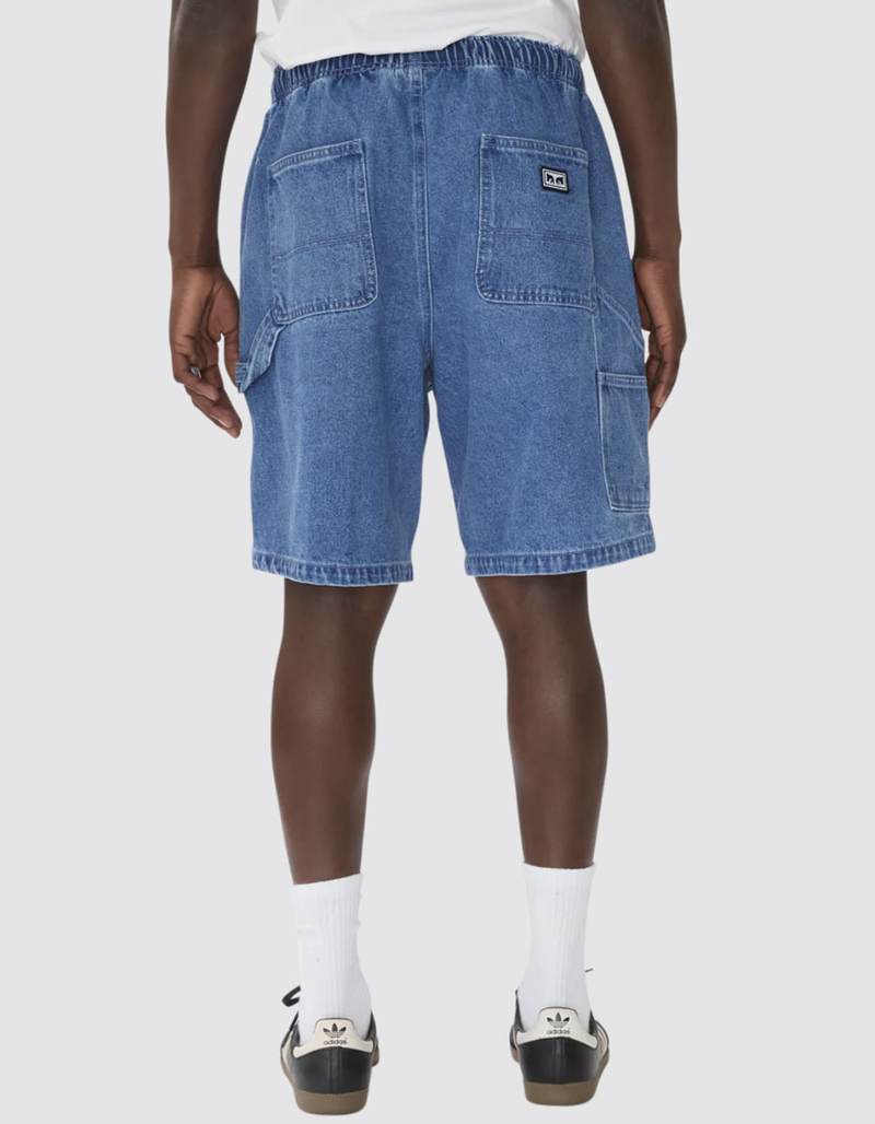 OBEY Easy Mens Denim Carpenter Shorts image number 4