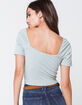 IVY & MAIN Cinch Front Square Neck Womens Top image number 3