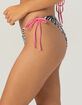 FULL TILT Zebra Print Tie Side Cheeky Bikini Bottoms image number 3