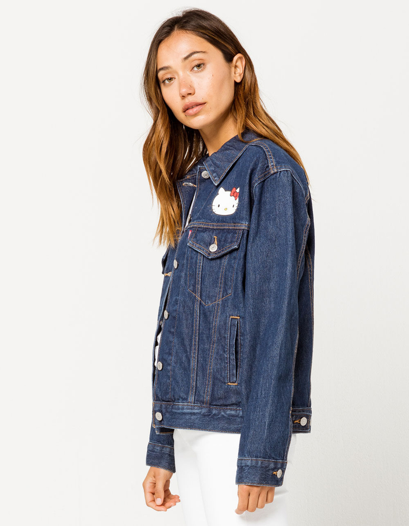 LEVI'S x Hello Kitty Ex-Boyfriend Denim Womens Trucker Jacket image number 1