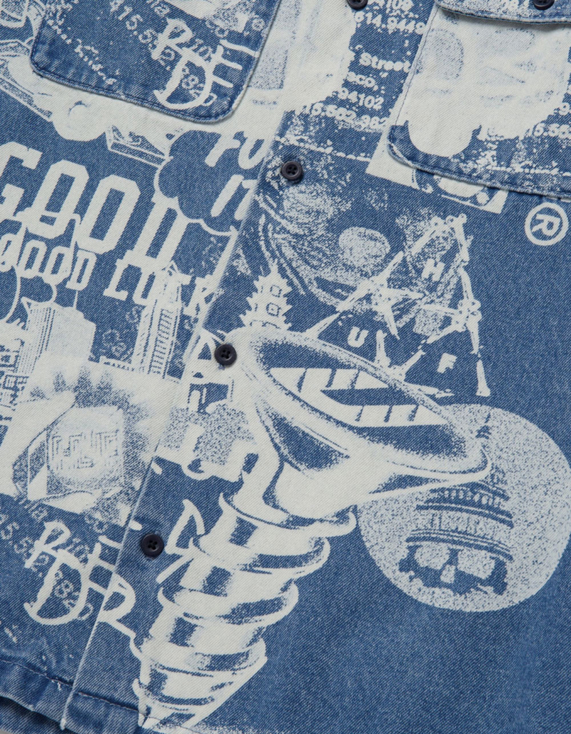 HUF Twenty Denim Mens Shirt Jacket image number 6