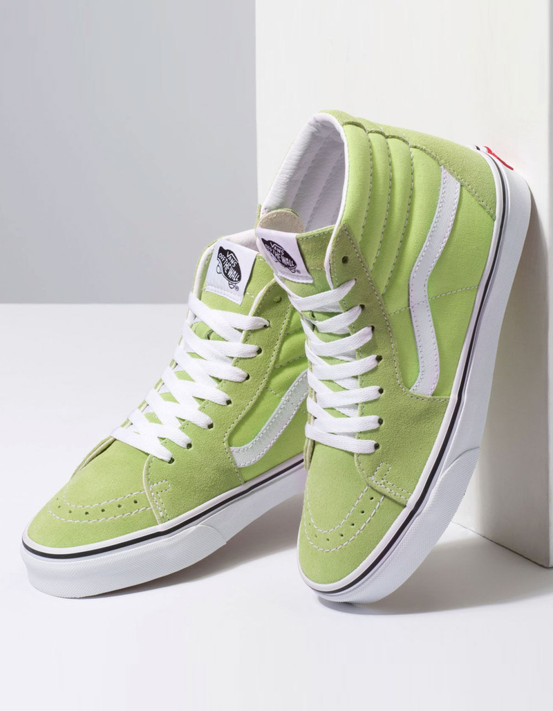 VANS Sk8-Hi Sharp Green & True White Womens Shoes image number 3