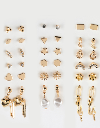 FULL TILT 20 Pack Pearl Heart Star Earring Set Primary Image