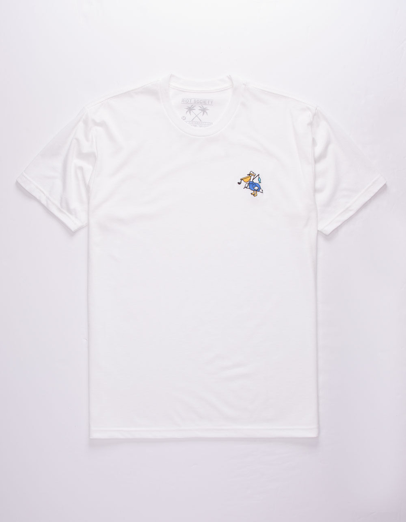 RIOT SOCIETY Pelican Embroidery Mens T-Shirt image number 0