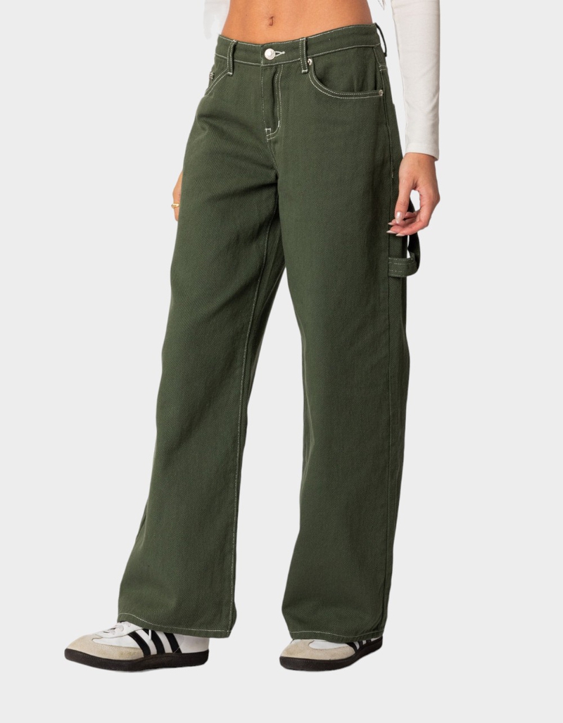 EDIKTED Brenda Low Rise Carpenter Jeans image number 4