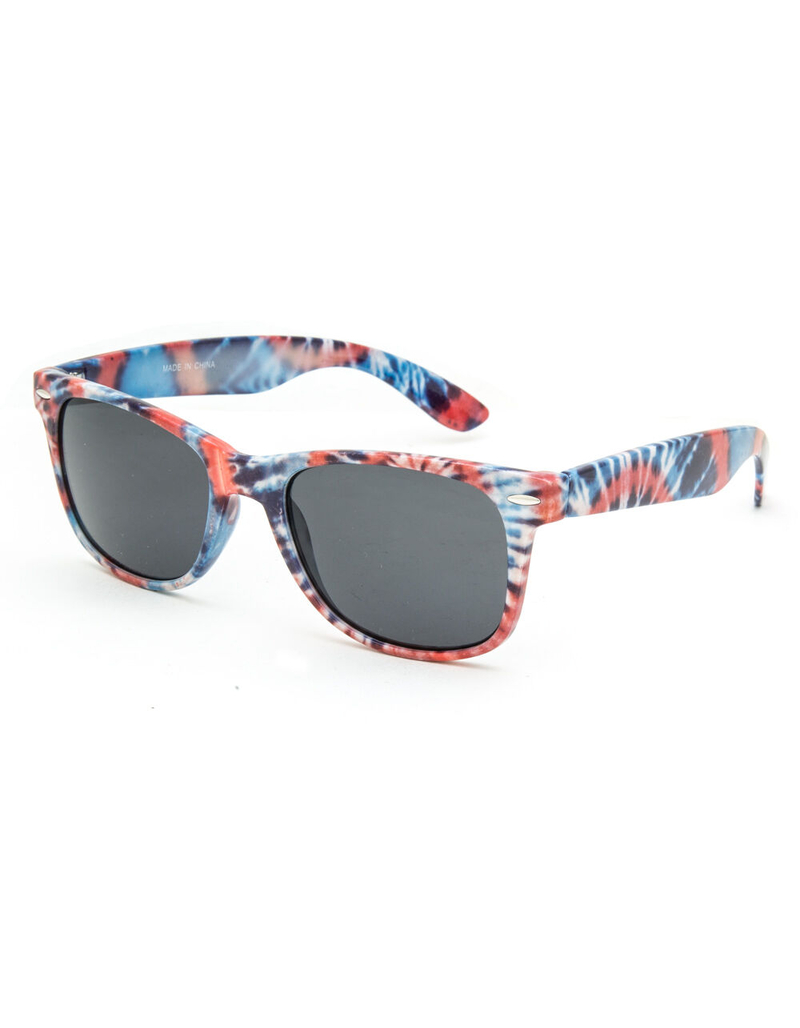 BLUE CROWN Tie Dye Wayfarer Kids Sunglasses image number 0