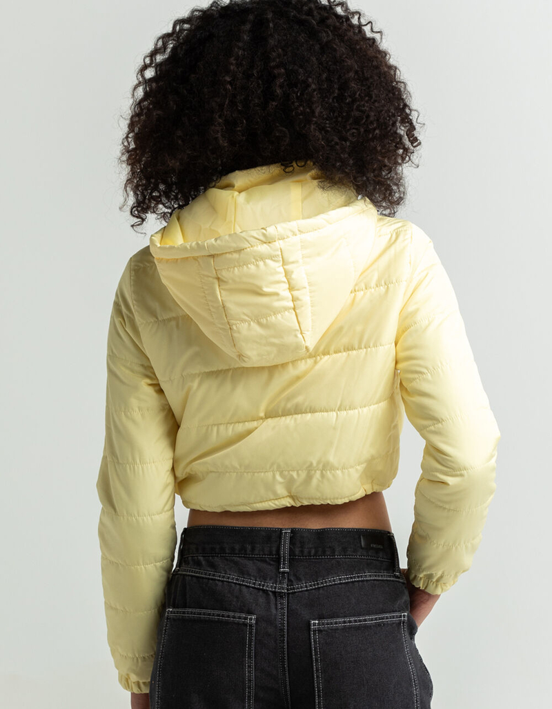 FULL TILT Womens Cropped Hooded Puffer Jacket image number 3